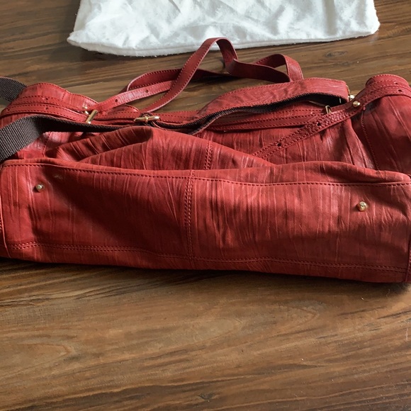 Used Monserrat De Lucca Red Leather Handbag - Picture 3 of 15